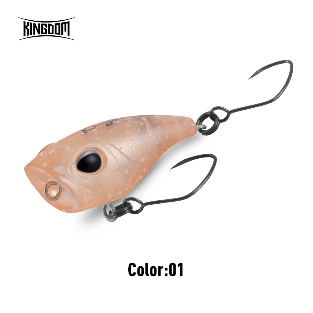 Kingdom Mini Popper Fishing Lure 1.5g 27mm 2.2g 34mm Floating Artificial Baits Topwater Crankbaits For Trout Bass Pike Fishing