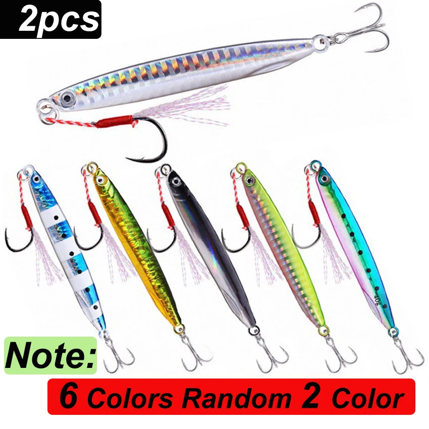 1/2/12pcs Jig Shore Jigging Spoon Casting Drag 7G 10G 14G 17G 21G 30G 40G SeaBass Lure Artificial Bait Fishing Gear