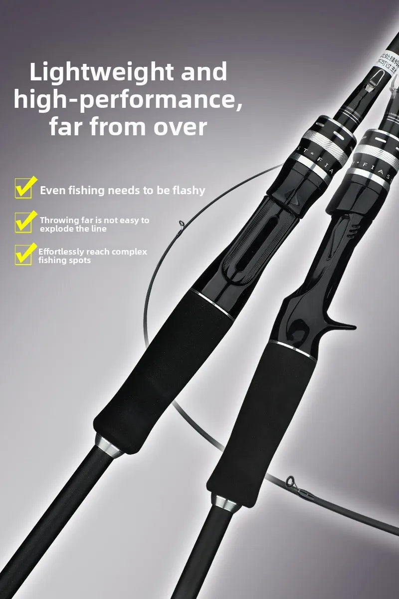 For Shimano Zodias 2 Piece Fishing Rod Carbon Fiber Spinning Casting Rod Hi Power Lightweight Sensitive Bass Lure Fishing Rod