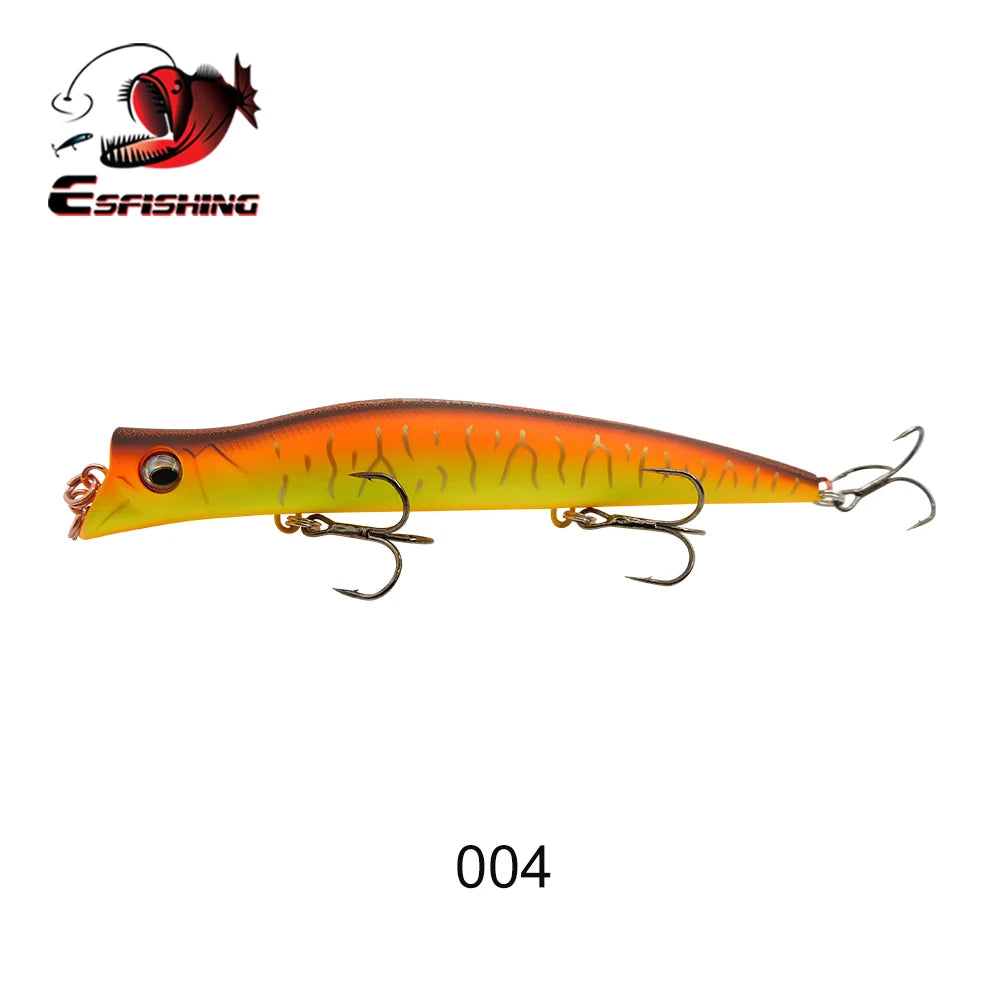 ESFISHING Floating Fishing Lures Surface Popper Darter King 13cm 17.5g Two Dive Professional Hard Baits Top Water