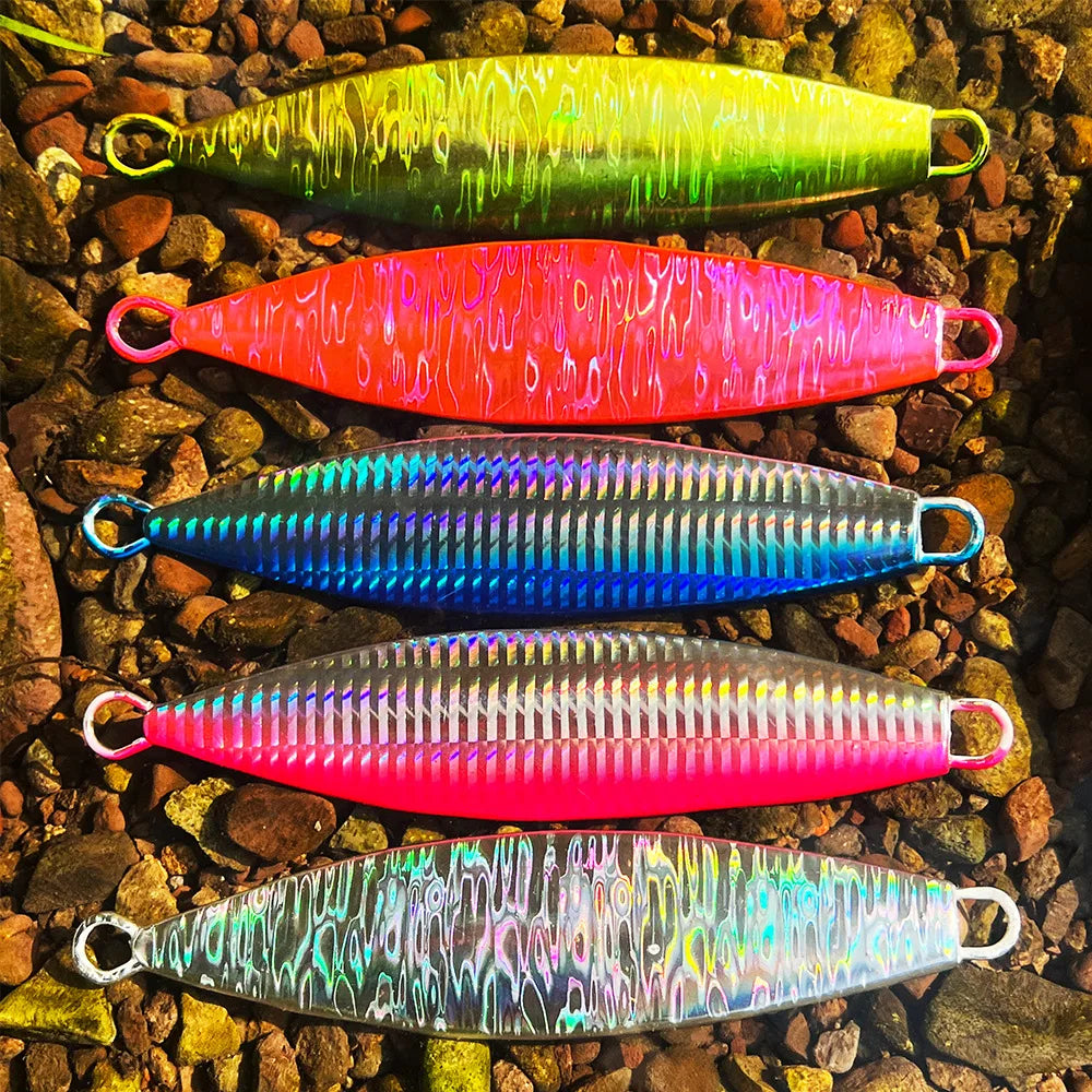 PROBEROS Slow Jigging Lure 100g-300g Deep Sea Spanish Mackerel Iron Jig for Trolling Boat Fishing Large Size Metal JIG