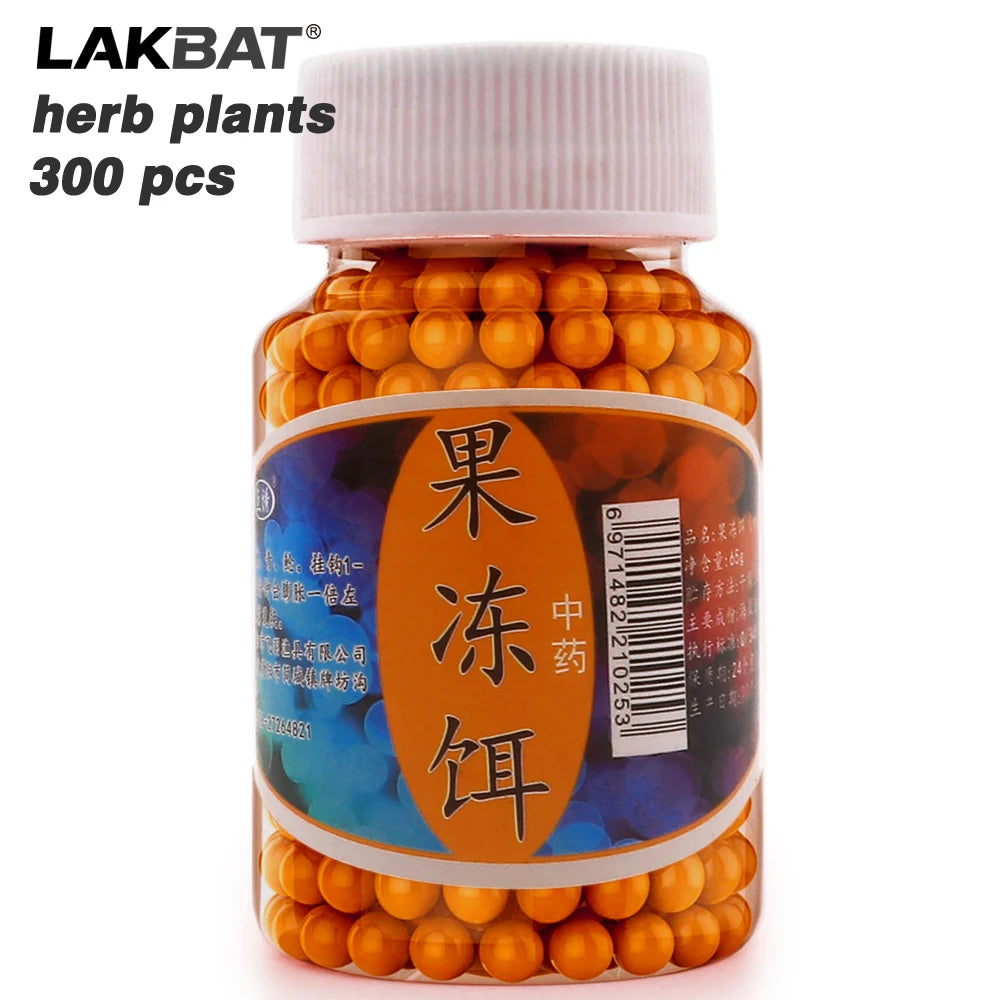 LAKBAT 300PCS Jelly Lure Fishy Aroma Soft Egg Bait Carp Fishing Attractant String Hook Pill Fishing Tackle Pesca Outdoor Goods