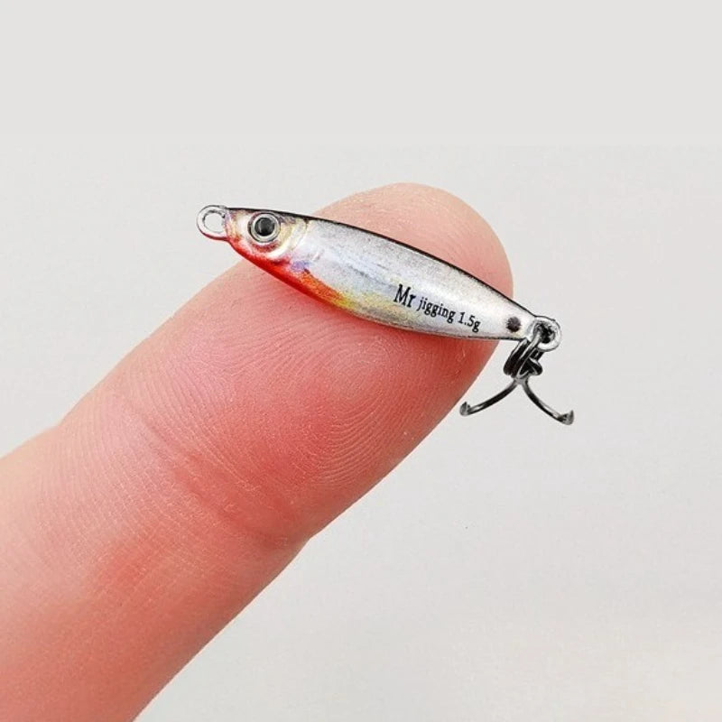 Micro Sized Iron Plate Bait 1.5/3/5g 3D Mini VIB Lure Metal Cast Jig Spoon Pesca Fish Micro Sequin Fishing Lures Artificial Bait