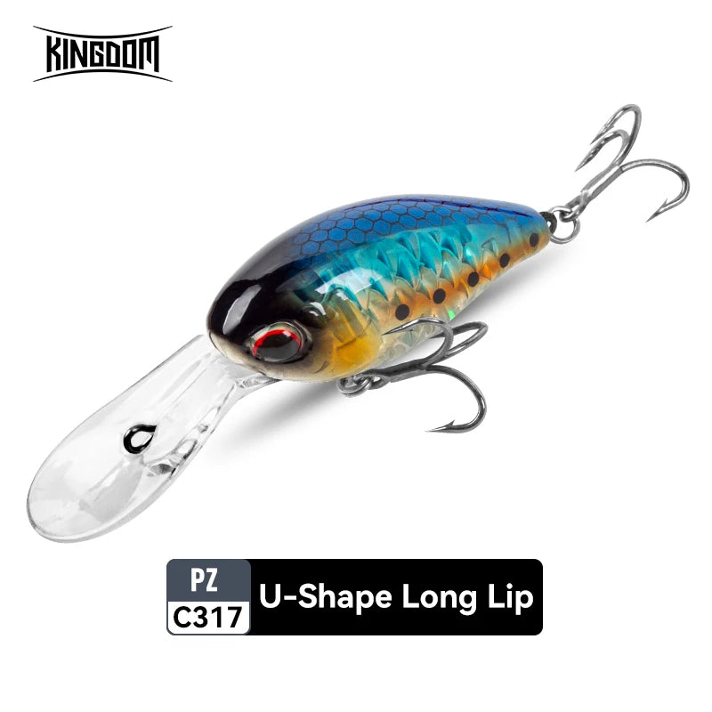 KINGDOM Floating Minnow 6g 6.5g Crankbait Wobblers Jerkbait Artificial Hardbait for Trout Bass Perch Pike Fishing Tackle Lures