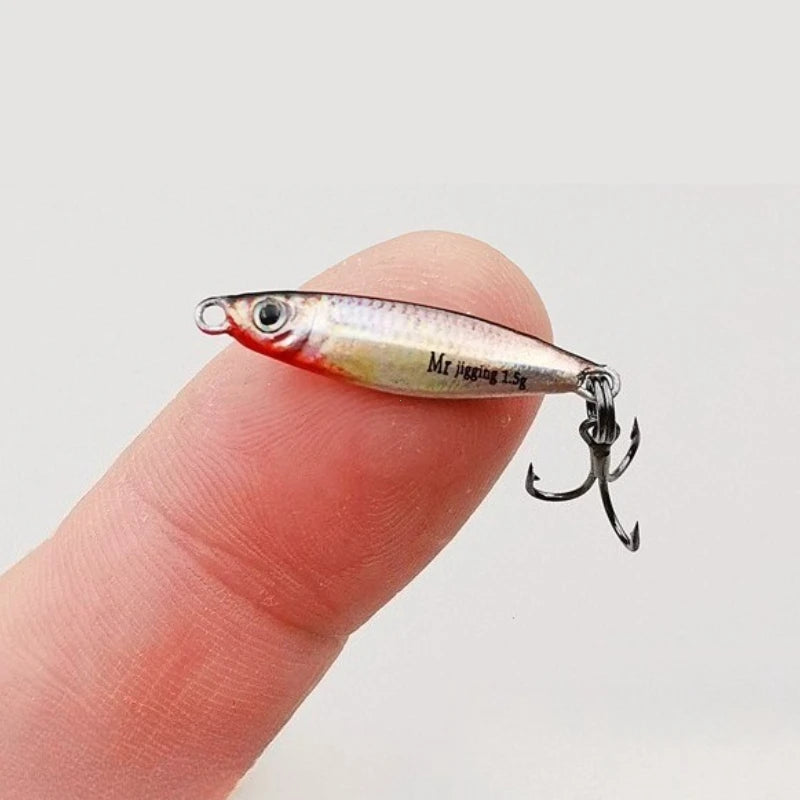Micro Sized Iron Plate Bait 1.5/3/5g 3D Mini VIB Lure Metal Cast Jig Spoon Pesca Fish Micro Sequin Fishing Lures Artificial Bait