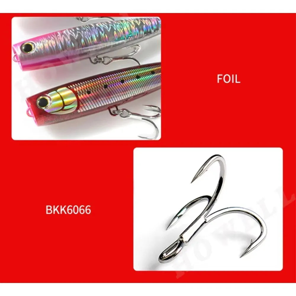 1PC Large Size ABS Popper Lure – 130-160mm Topwater Hard Bait – Floating & Impact-Resistant for Saltwater Fishing