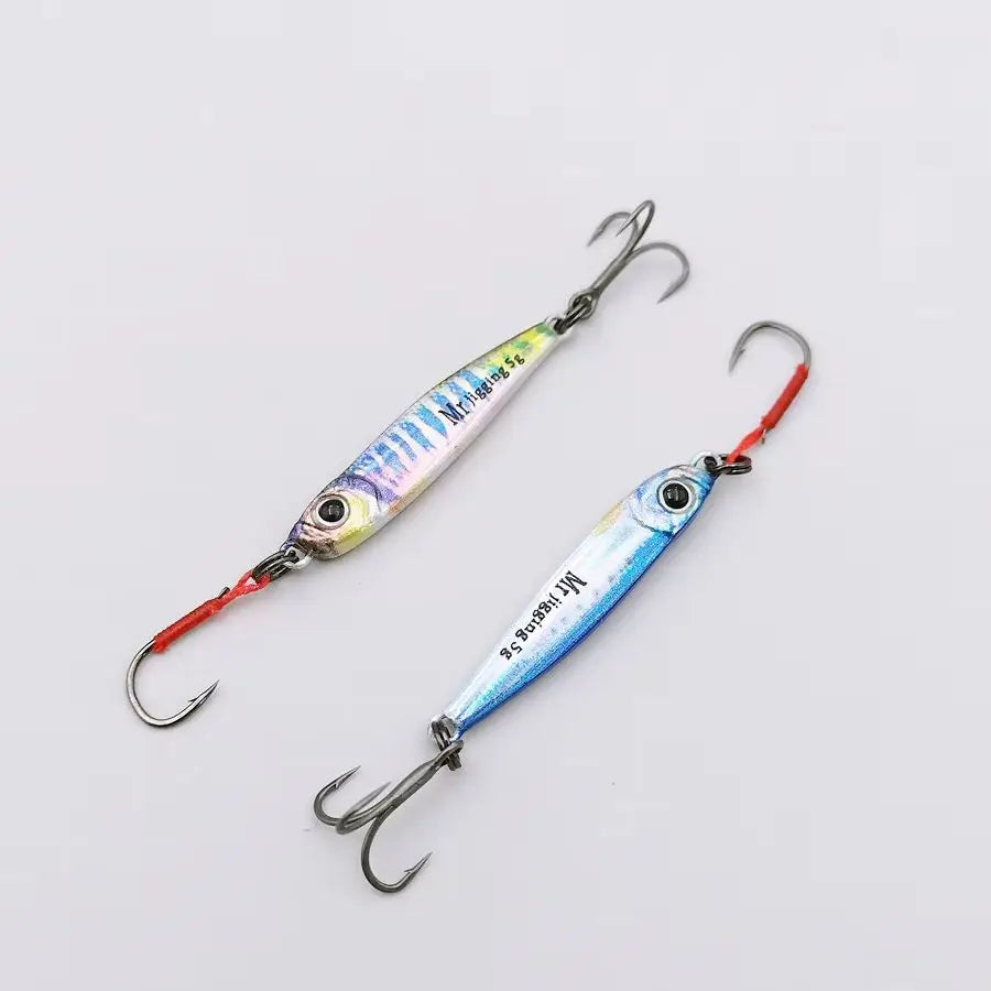 Micro Jig Bait Iron Plate Baits 1.5/3/5g 3D Mini VIB Lure Metal Casting Spoon Fishing Sequin Lure for Fishing Tackle Accessories