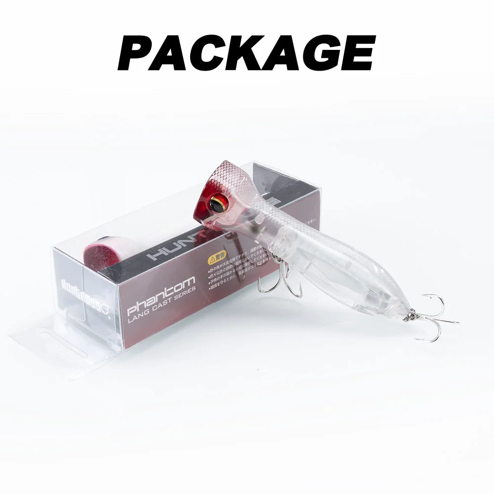 Hunthouse PRISM ROAR Floating Popper Topwater WTD Carp Fishing Lure 95mm20g Wobbler Artificial Hard Bait Tackle For SeaBass