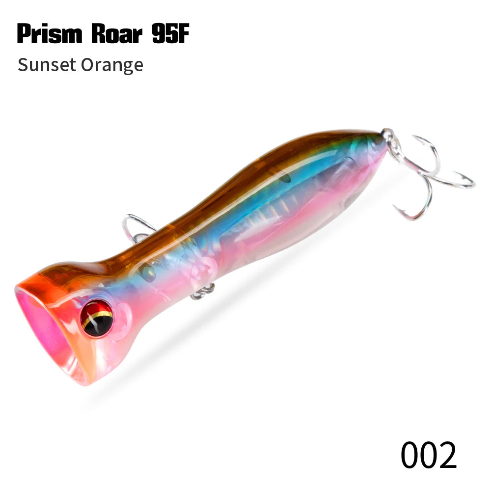 Hunthouse PRISM ROAR Floating Popper Topwater WTD Carp Fishing Lure 95mm20g Wobbler Artificial Hard Bait Tackle For SeaBass
