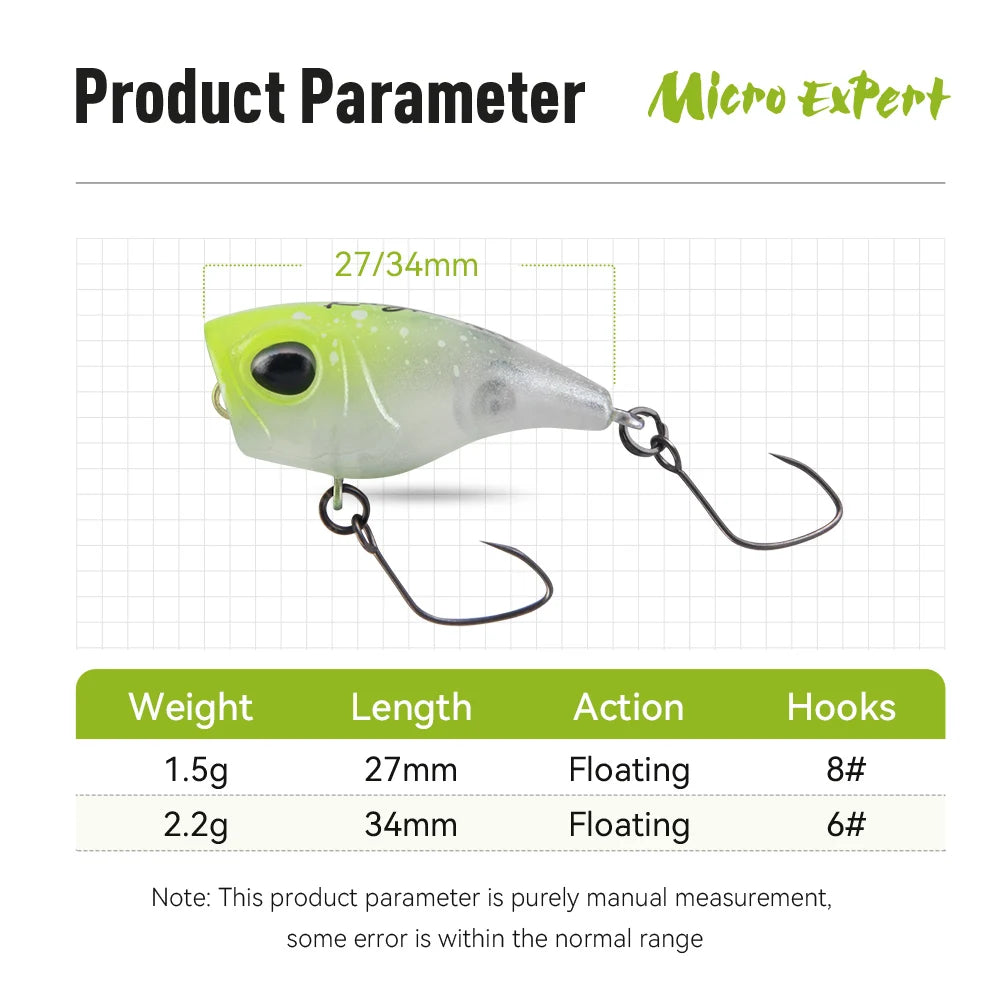 Kingdom Mini Popper Fishing Lure 1.5g 27mm 2.2g 34mm Floating Artificial Baits Topwater Crankbaits For Trout Bass Pike Fishing