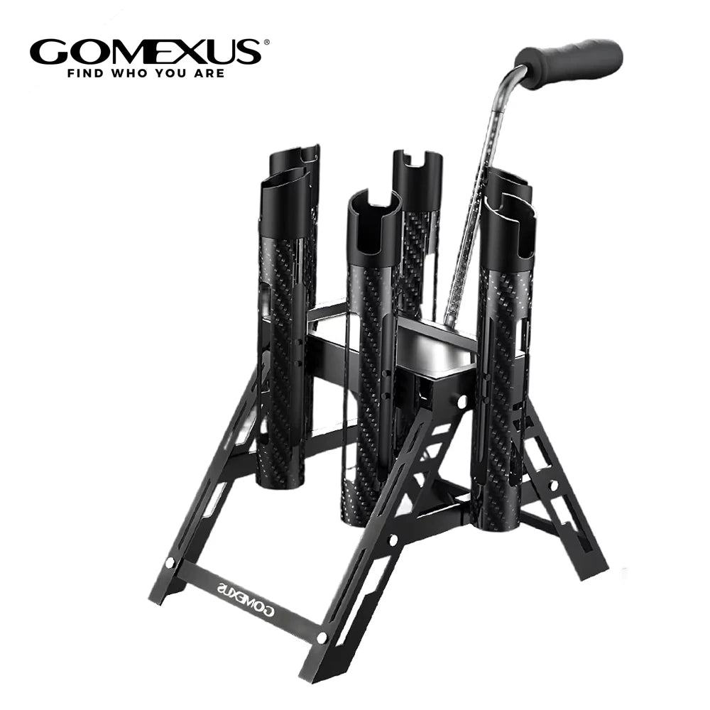 Gomexus P6 Rod Stand for Area Trout, Carbon, 6-Piece Storage Foldable New Others Condition