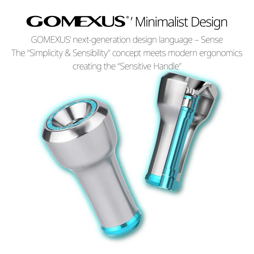 Gomexus 98mm Double Reel Handle with Aluminum Knob 20mm Shimano Sephia Vanford Daiwa Emeraldas Exsit Egging Fishing Air-Sense98