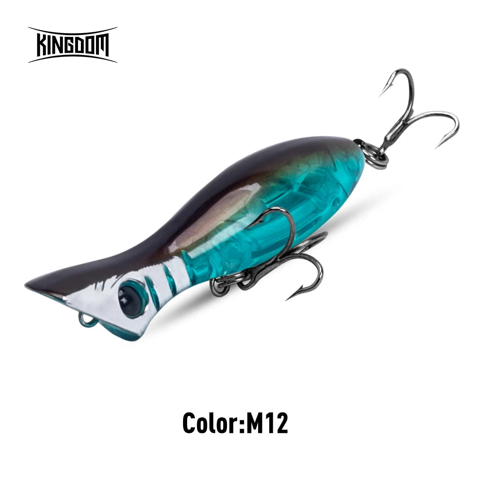 Kingdom Mini Popper Fishing Lure 50mm 3.5g Floating 5g Sinking Artificial Hard Baits Wobblers Bass Pike Catfish Swimbait Minnow