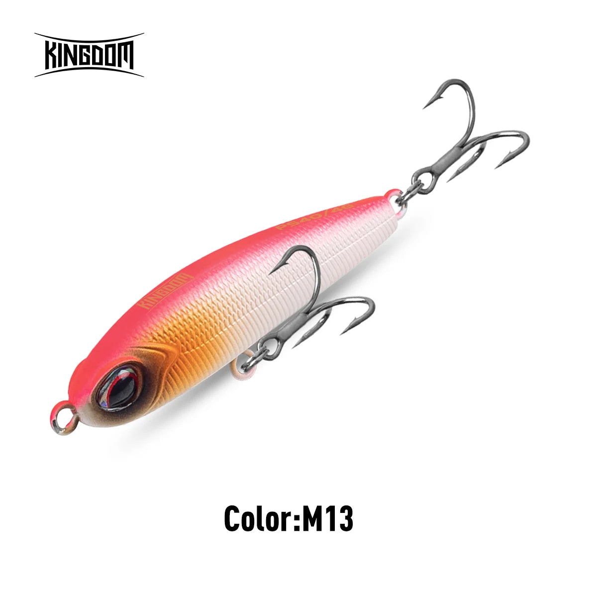 KINGDOM Micro Sinking Pencil Lure 40mm 4g Mini Fishing Bait Vibration Swing for Bass Trout Perch Fishing