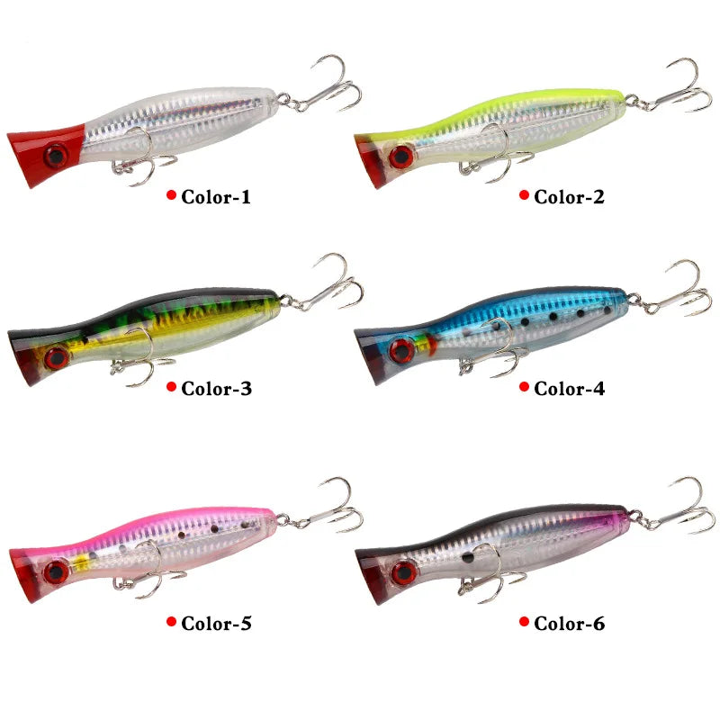Popper Fishing Lures Weights 40g Large Poppers Top Water Lure Isca Artificial Hard Bait Fishing Tackle Articulos De Pesca