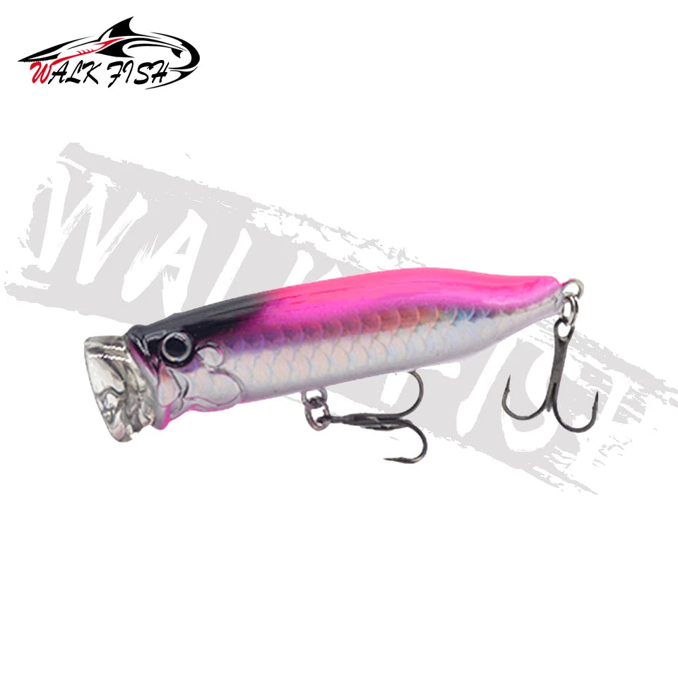WALK FISH 7cm 10g Topwater Bait Wave Popper Lure Simulation Fishing Artificial Hard Bait Wobblers Surface Lures Fishing Tackle