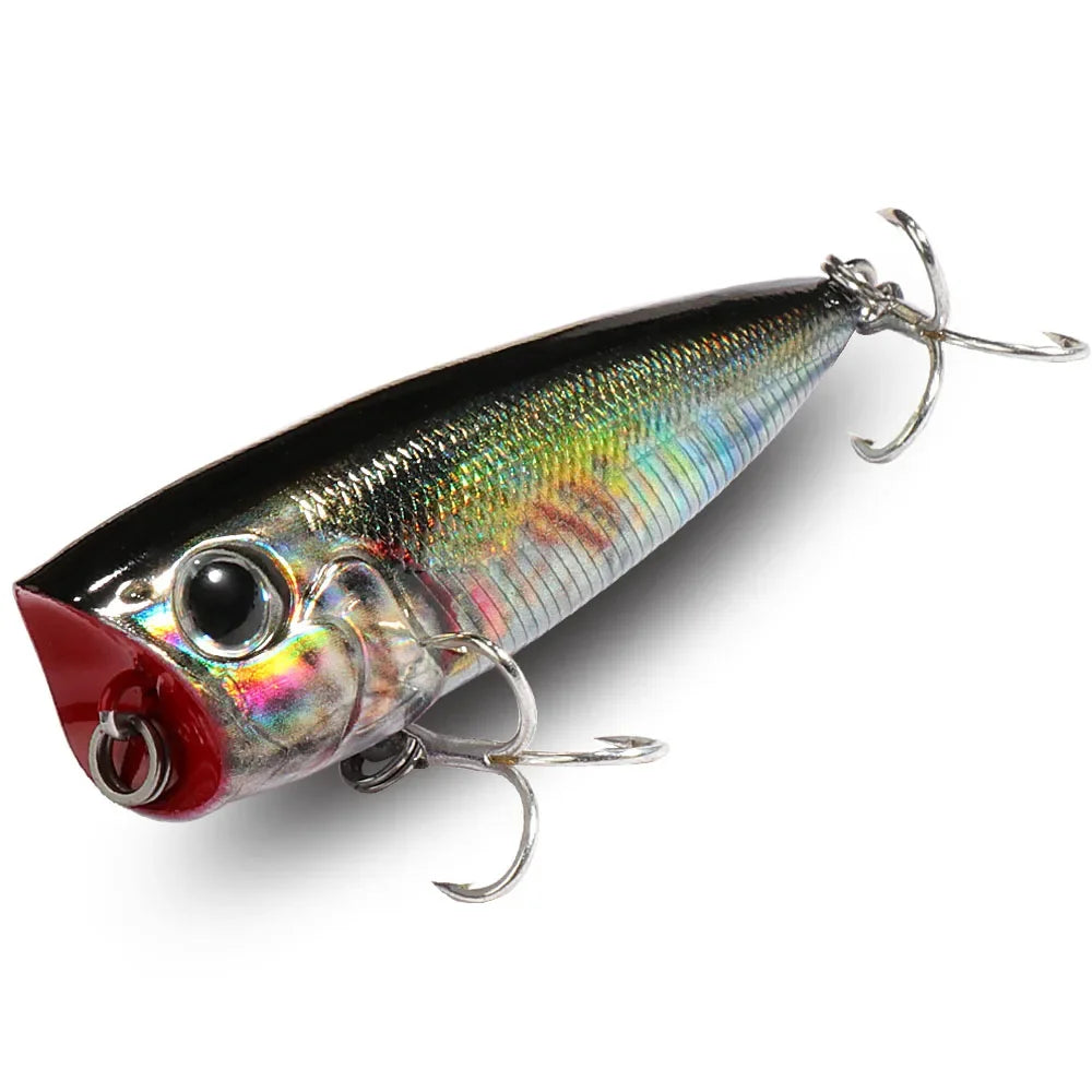 Top Water Popper 8g 6.5cm Lure Steel Ball Copper Ballast Balance System Swimbait Pesca Wobbler Floating Minnow Tackle Crank Bait