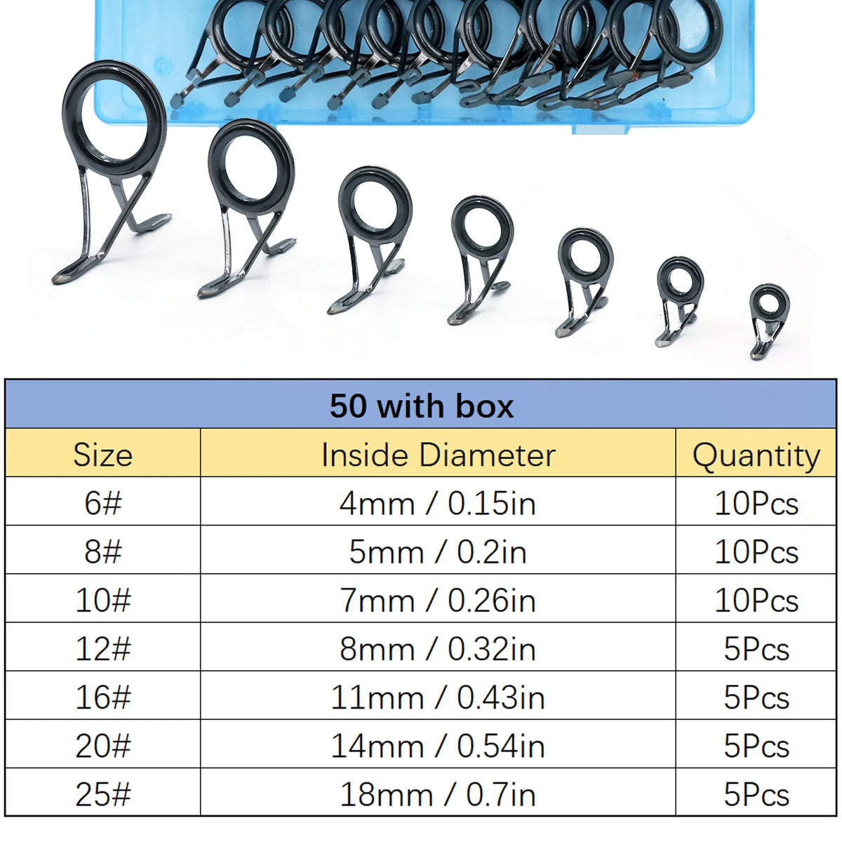 9KM Fishing Rod Guide 8~120Pcs Spinning Rod Repair Kit Stainless Steel Casting Rod Building Ceramics Ring Rod Replacement Set