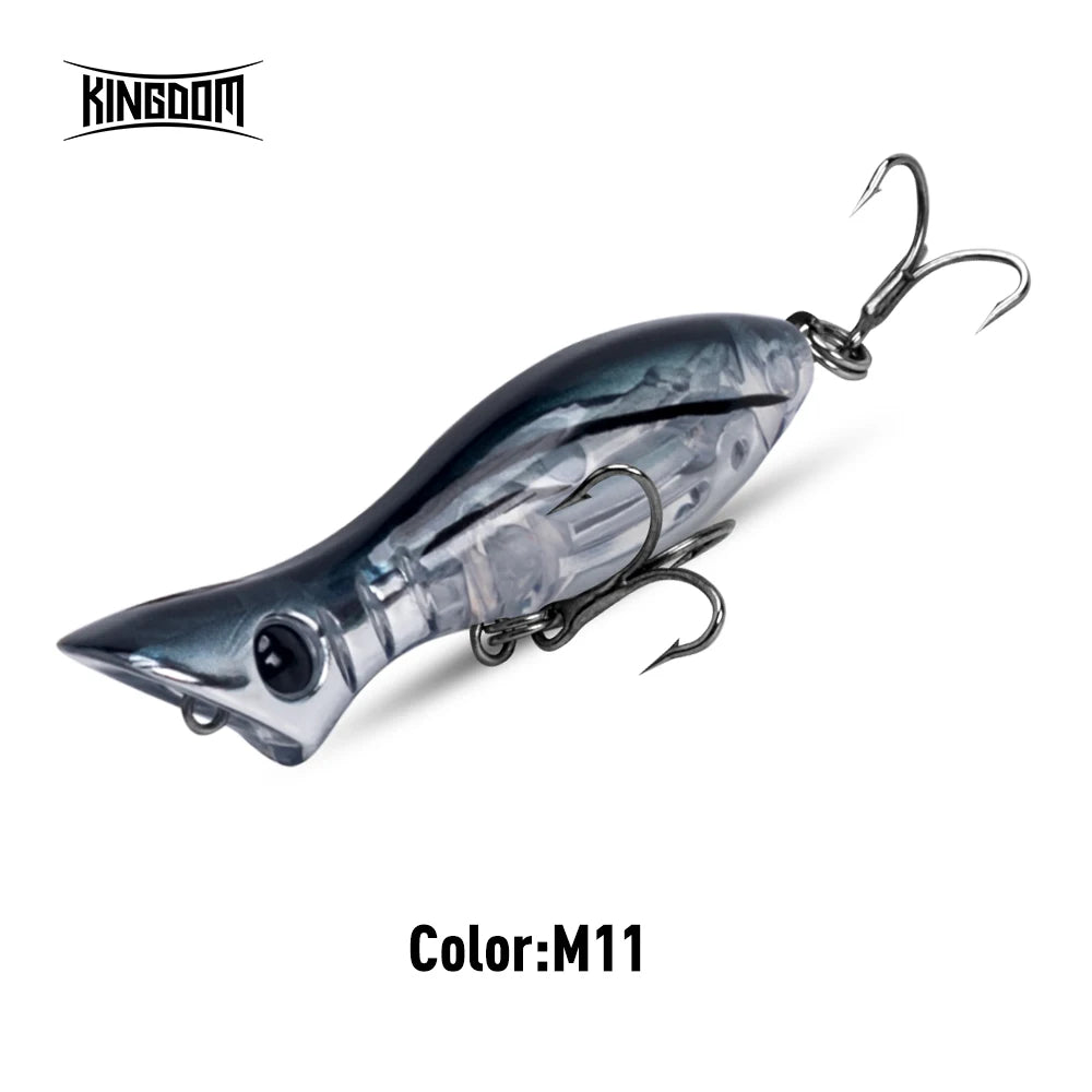 Kingdom Mini Popper Fishing Lure 50mm 3.5g Floating 5g Sinking Artificial Hard Baits Wobblers Bass Pike Catfish Swimbait Minnow