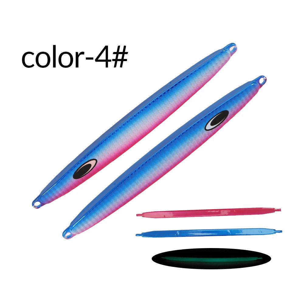 TOLU Nature Boy Iron Fast Sinking Metal Fishing Jig 130g/160g/180g 9 Colors Saltwater Deepsea Fishing Lures