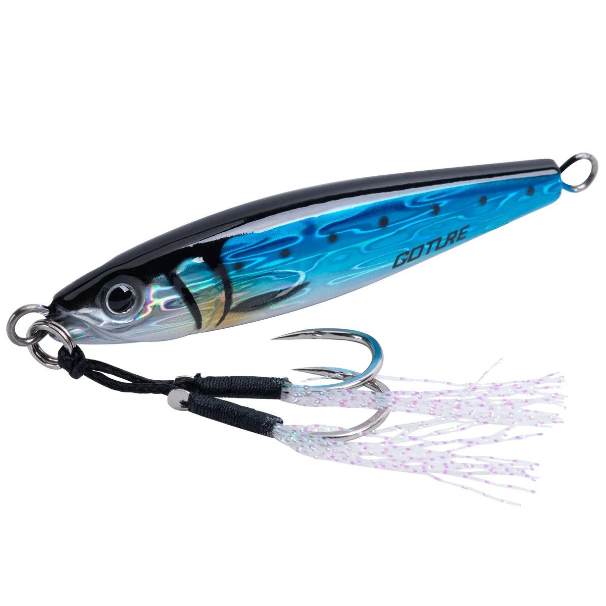 Goture Metal Sinking Bait 30g 60g 80g 100g 150g Large Vertical Metal Jigs Deep Sea Fishing Lure Saltwater Jigging Lure Hard Bait