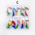 Metal Spinner Spoon Lure Kit Hard Bait Tackle with High-Strength Hooks for Bass Pike Trout Freshwater/Saltwater Fishing 16/10Pcs