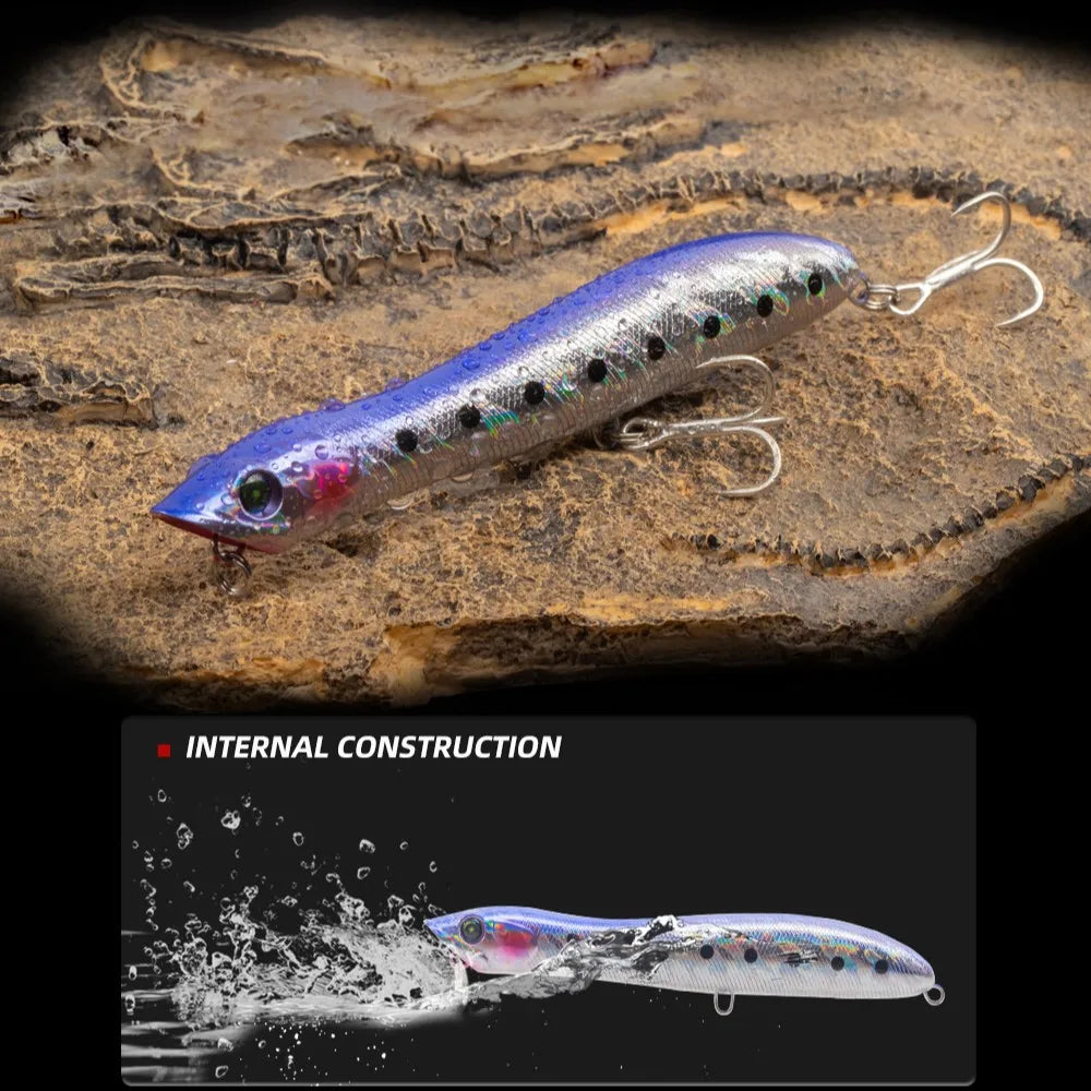 Fishing Lure 125mm 17g Topwater Pencil Popper Wobbler for Fishing Seabass Top Water Patchinko Baits Saltwater Surface Lures