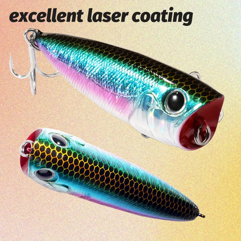 Top Water Popper 8g 6.5cm Lure Steel Ball Copper Ballast Balance System Swimbait Pesca Wobbler Floating Minnow Tackle Crank Bait