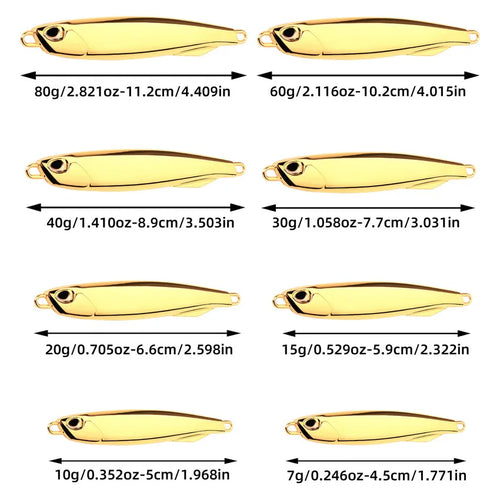 1PCS Fishing Lure Bait Japanese 7/10/15/20/30/40g/60g Metal Jig Fishing Accessories Zinc Alloy Mackerel Bass Pesca Baits