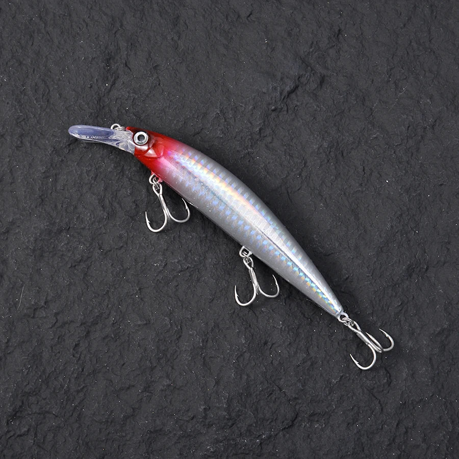 6PCS Heavy Weight Minnow Sinking Jerkbait Longcast Fishing Lures Saltwater Hard Bait Artificial Wobblers For Trolling Sea Bass