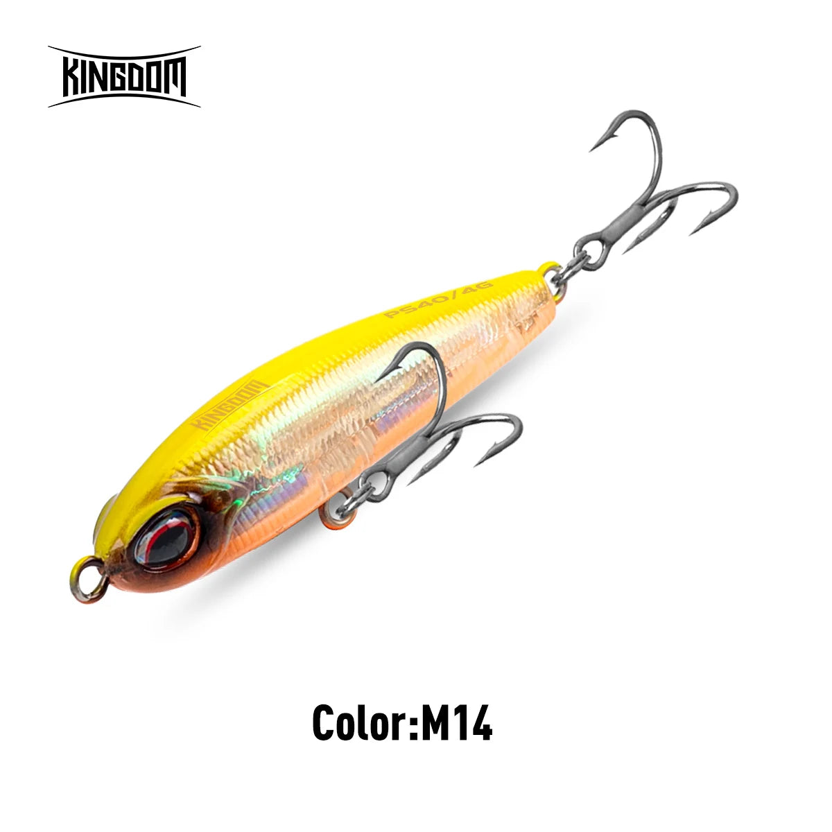 KINGDOM Micro Sinking Pencil Lure 40mm 4g Mini Fishing Bait Vibration Swing for Bass Trout Perch Fishing