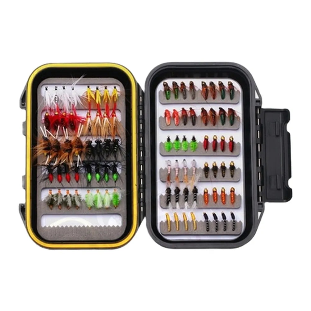 Fly Fishing Lure Set 88pcs for Freshwater Trout - Plastic Flies with Imitation Design and Stream Compatibility