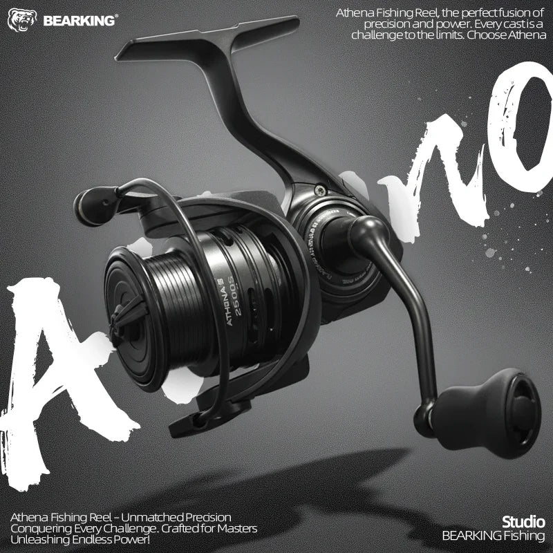 Bearking 26 New Athena Spinning Fishing Reel Lightweight Carbon Fiber For Ultralight Lure General Purpose Fishing Angling