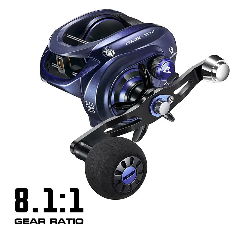 Piscifun Alijoz Alinox 400 Baitcaster Fishing Reels 17kg Max Drag 9 Bearings Aluminum Frame Freshwater Saltwater  Fishing Reels