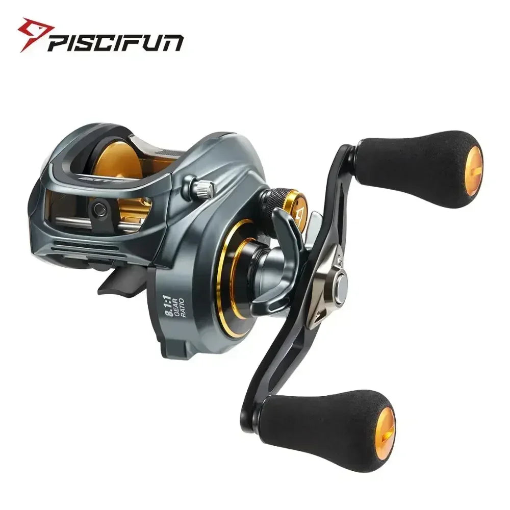 Piscifun Alijoz Alinox 300 Baitcasting Reel 15KG Max Drag 9Bearings Aluminum Frame Freshwater Saltwater Fishing Reel Low Profile