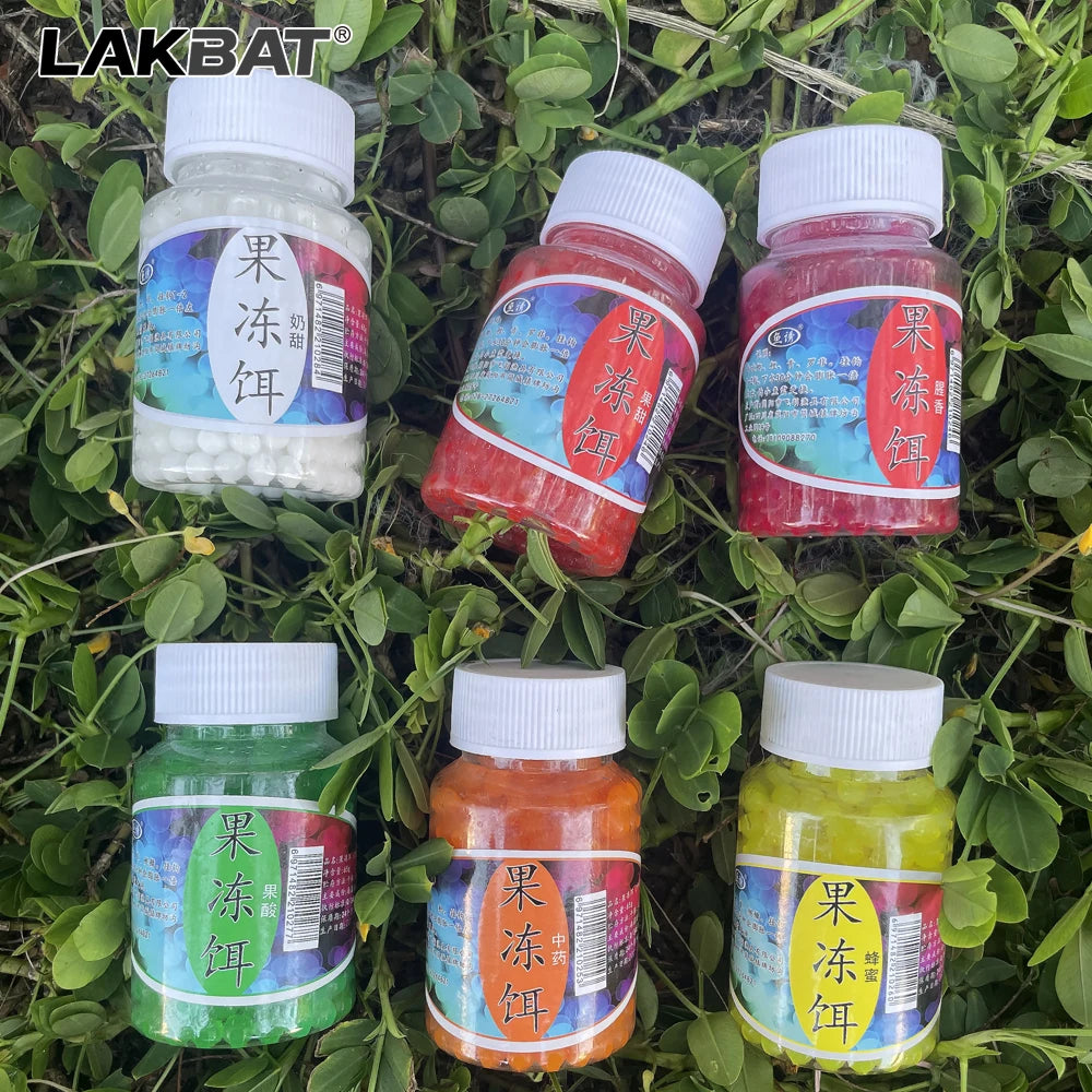 LAKBAT 300PCS Jelly Lure Fishy Aroma Soft Egg Bait Carp Fishing Attractant String Hook Pill Fishing Tackle Pesca Outdoor Goods