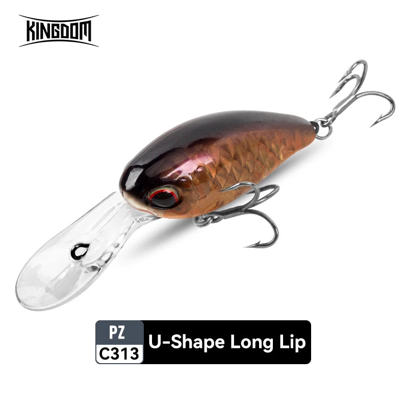 KINGDOM Floating Minnow 6g 6.5g Crankbait Wobblers Jerkbait Artificial Hardbait for Trout Bass Perch Pike Fishing Tackle Lures