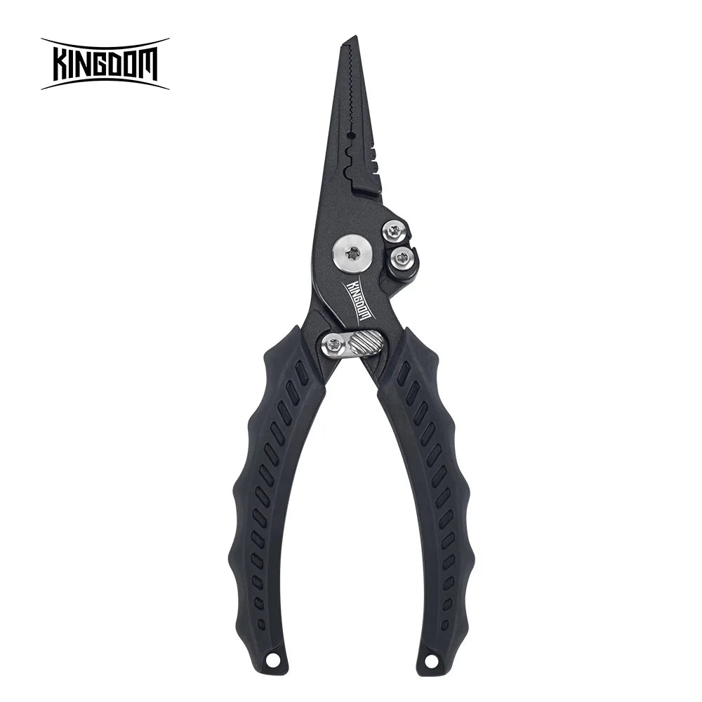Kingdom Fishing Pliers Multifunctional Split Ring Wire Cutter Hooks Remover Fishing Tackle 62g 82g 14CM 15.6CM Fishing Equipment