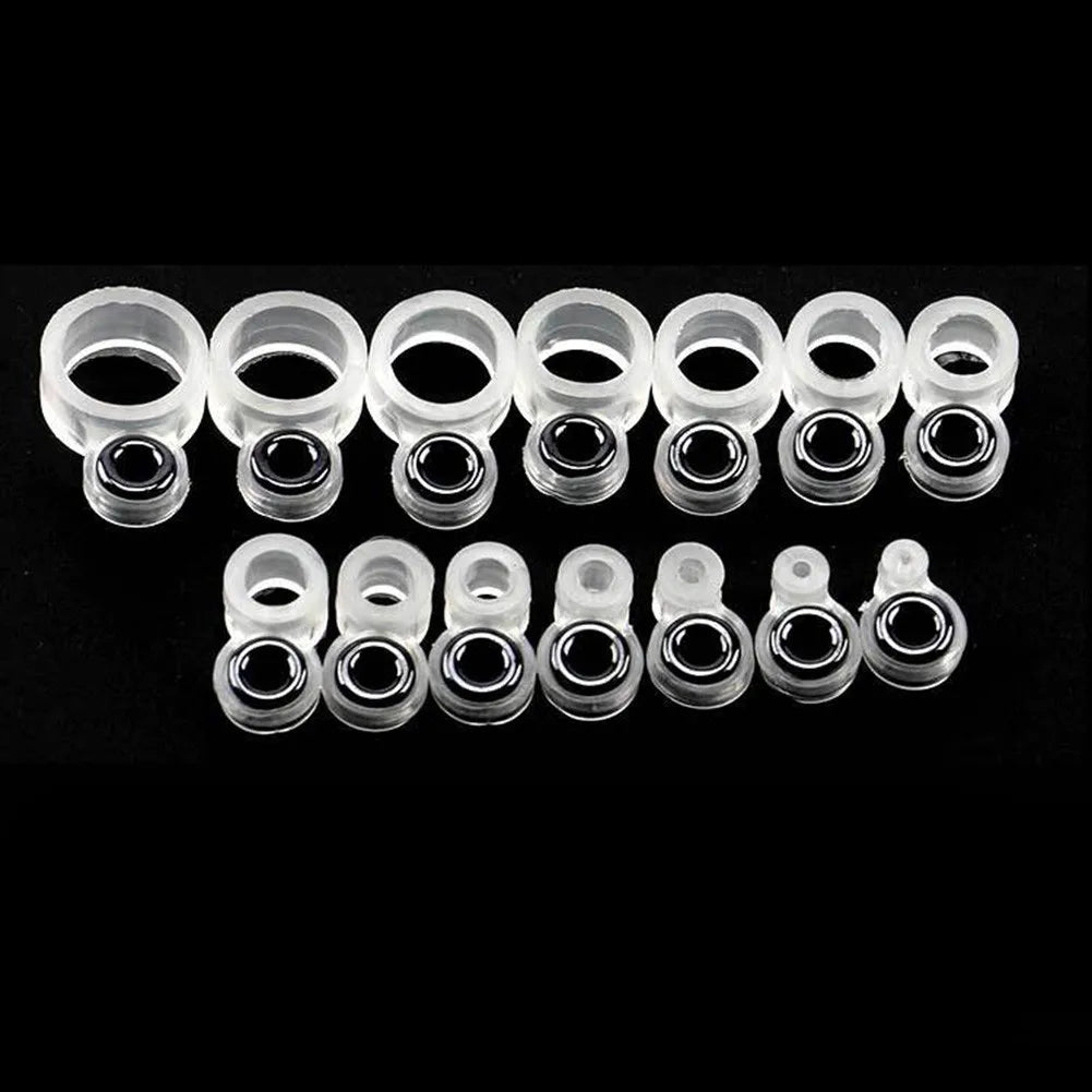 14/22 Pcs Fishing Rod Guide Repair Kit Silicone Ceramic Ring Tips Line Guides For Rod Building And Maintenance