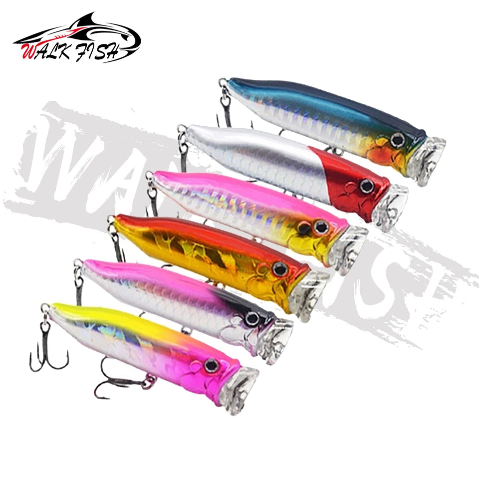 WALK FISH 7cm 10g Topwater Bait Wave Popper Lure Simulation Fishing Artificial Hard Bait Wobblers Surface Lures Fishing Tackle