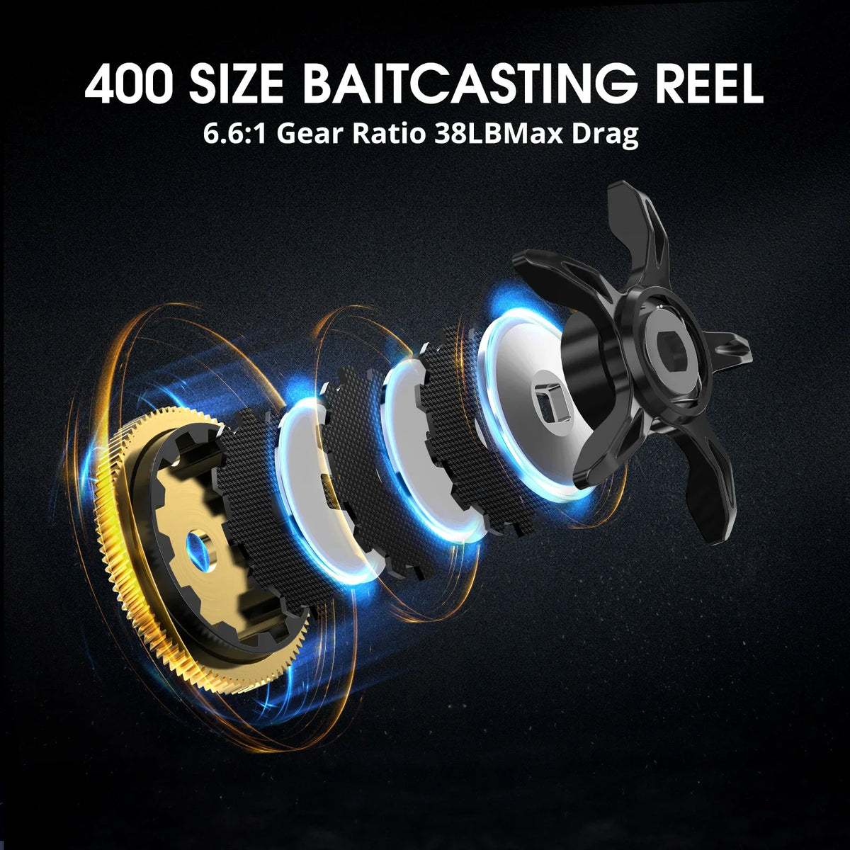 Piscifun Alijoz Alinox 400 Baitcaster Fishing Reels 17kg Max Drag 9 Bearings Aluminum Frame Freshwater Saltwater  Fishing Reels