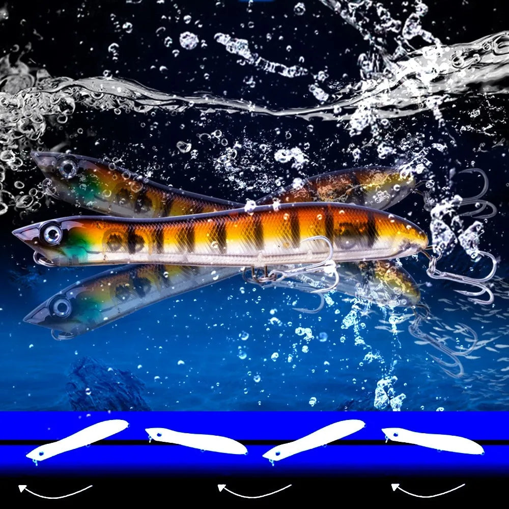 Fishing Lure 125mm 17g Topwater Pencil Popper Wobbler for Fishing Seabass Top Water Patchinko Baits Saltwater Surface Lures