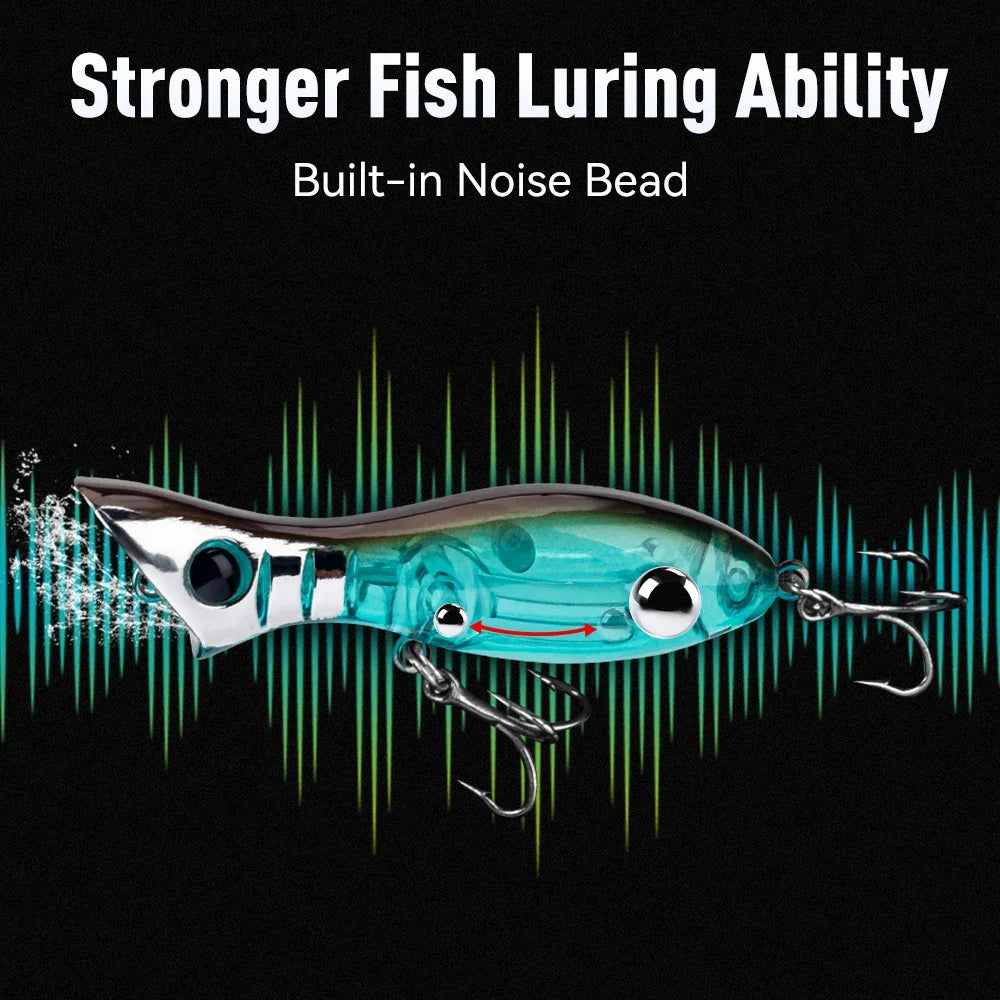 Kingdom Mini Popper Fishing Lure 50mm 3.5g Floating 5g Sinking Artificial Hard Baits Wobblers Bass Pike Catfish Swimbait Minnow