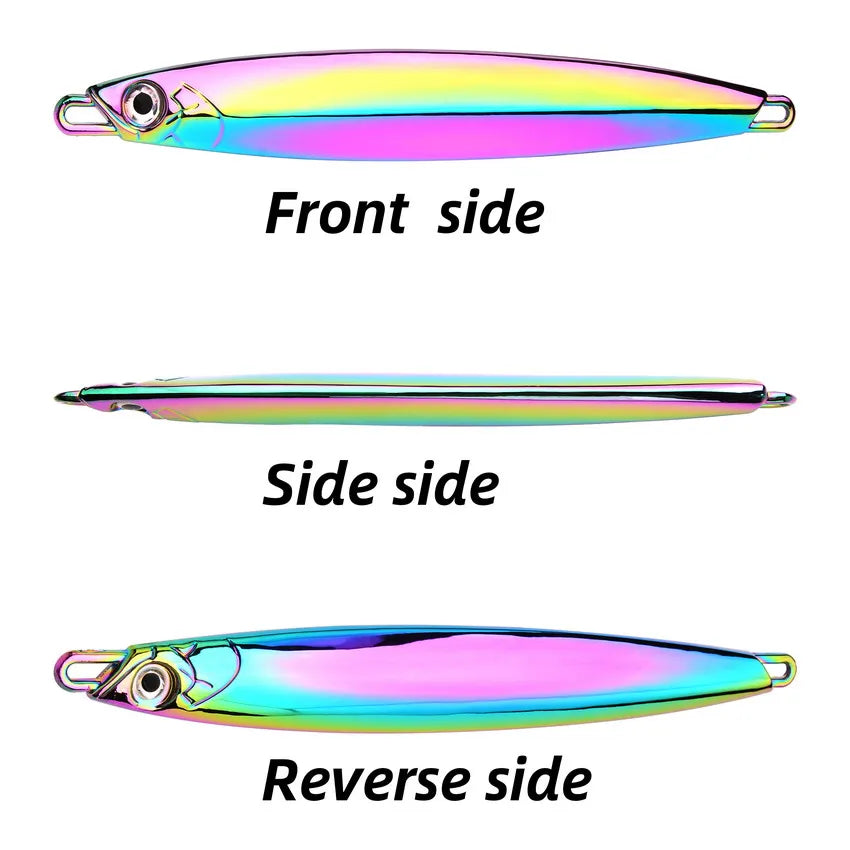 1pc Metal Jig Fihsing Lure Fast Jig 60g 80g 100g Bait Sea Biomimetic Fish Iron Plate Bait Wobbler Fishing Lures Sinking Jigbait