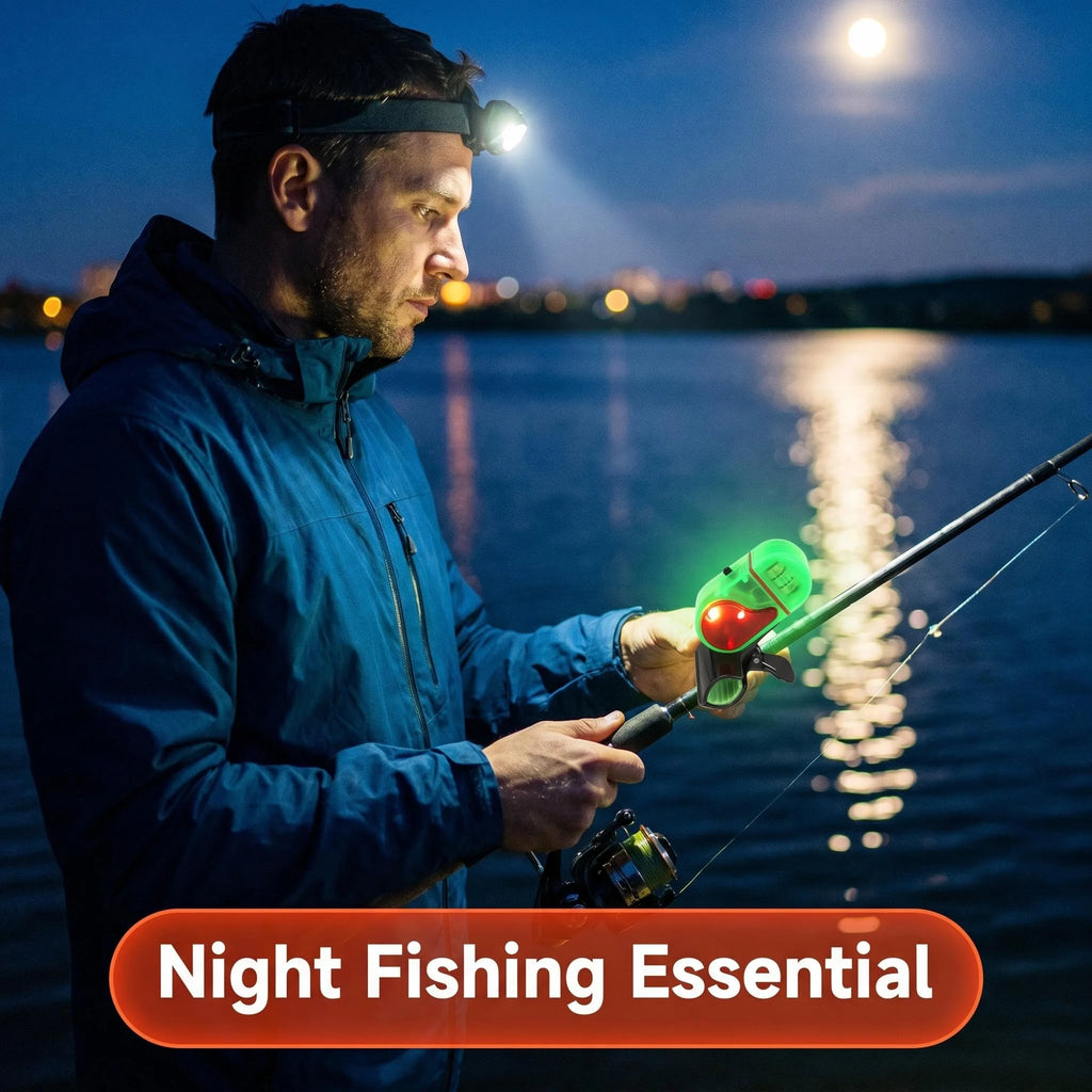 1/2Pcs Clip‑on Fishing Bite Alarm LED Sound Flash Buzzer Silicone Anti‑scratch Clip Night Fishing Alert Bell for Fishing Rod