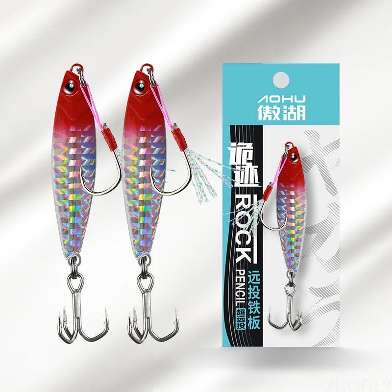 Iron Plate Jig Baits Shore Cast Fishing Lures 7g 10g 15g 20g Laser Spoon Jigging Wobble Bait Metal Sinking Bait for Bass Pesca