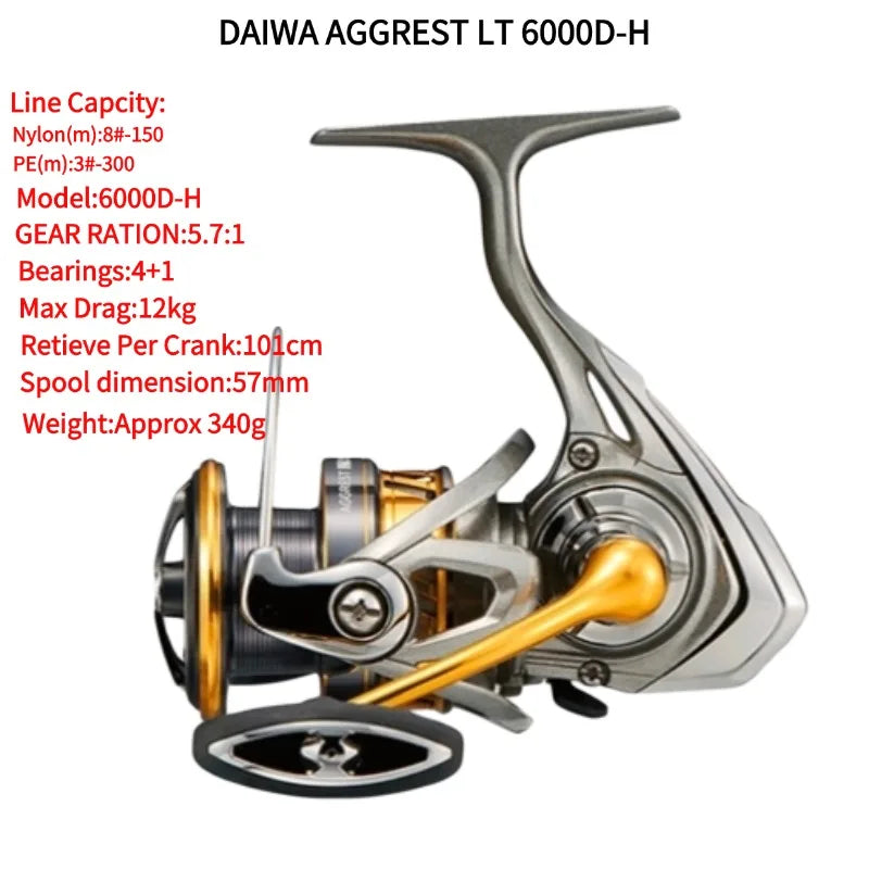 2019 Daiwa AGGREST LT Spining Fishing Reel1000D-XH 2000S 2000D-XH 2500D-XH 2500 3000D-C 3000-CXH 4000D-C4000-CXH5000D-C5000D-CXH
