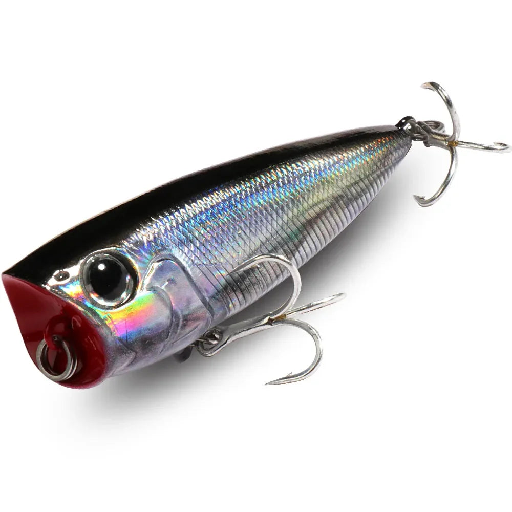 Top Water Popper 8g 6.5cm Lure Steel Ball Copper Ballast Balance System Swimbait Pesca Wobbler Floating Minnow Tackle Crank Bait