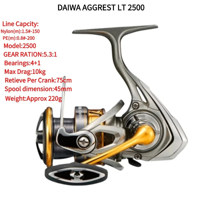 2019 Daiwa AGGREST LT Spining Fishing Reel1000D-XH 2000S 2000D-XH 2500D-XH 2500 3000D-C 3000-CXH 4000D-C4000-CXH5000D-C5000D-CXH