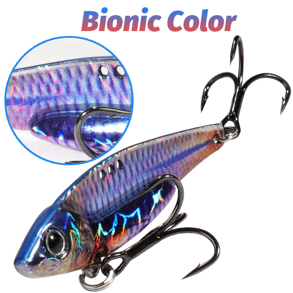 Metal Jig Bait 7g 10g 16g 20g VIB Spinner Spoon Sinking Blade Spinning Treble Hook Steel Popper Pesca Pike Carp Sea Fishing Lure